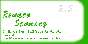 renato stanicz business card